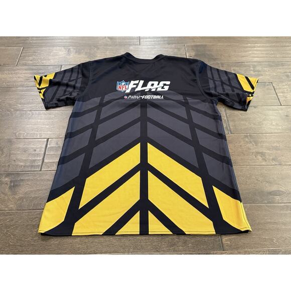 Pittsburgh Steelers NFL Mens Black Yellow Reversible Flag Football Jersey Size M - Picture 8 of 8